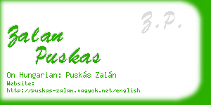 zalan puskas business card
