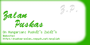 zalan puskas business card